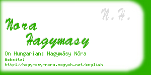 nora hagymasy business card